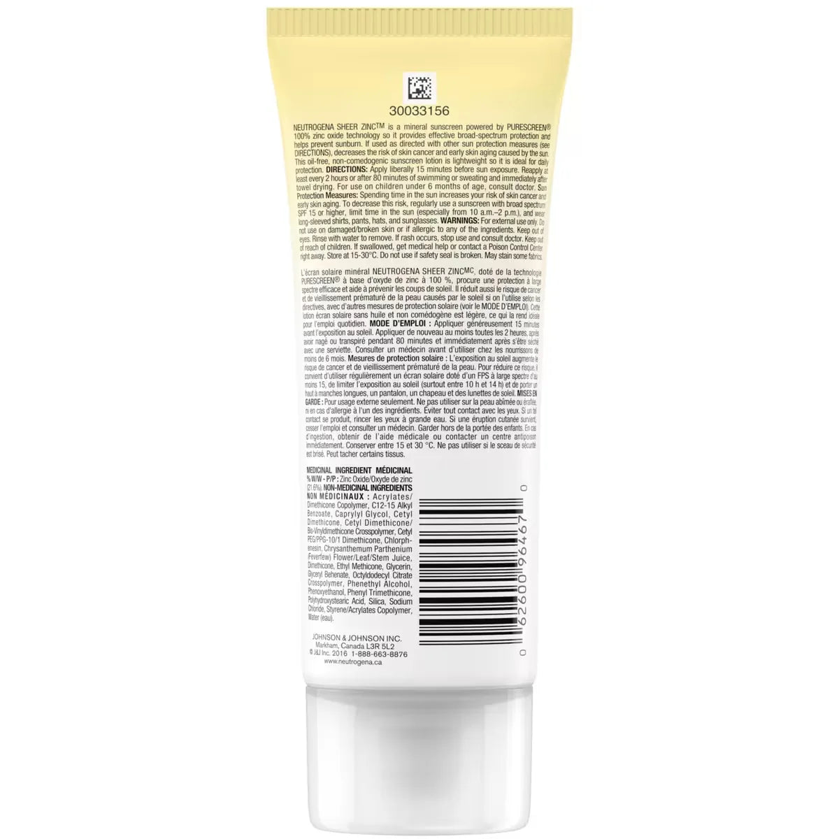 Neutrogena Body Sunscreen SPF 50, Sheer Zinc Mineral Sunscreen product detail