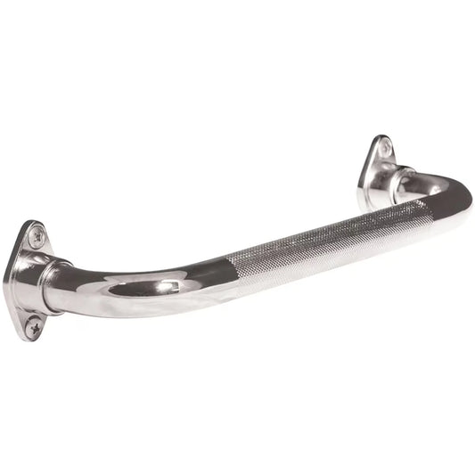 Aquasense Knurled Chrome Grab Bar with Rotating Flange, 12 inch / 30.5 cm view 2