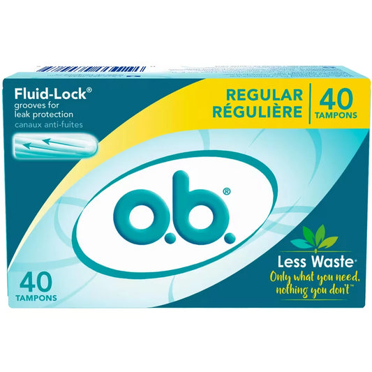 O.B Original Non-Applicator Tampons Regular Absorbancy front package