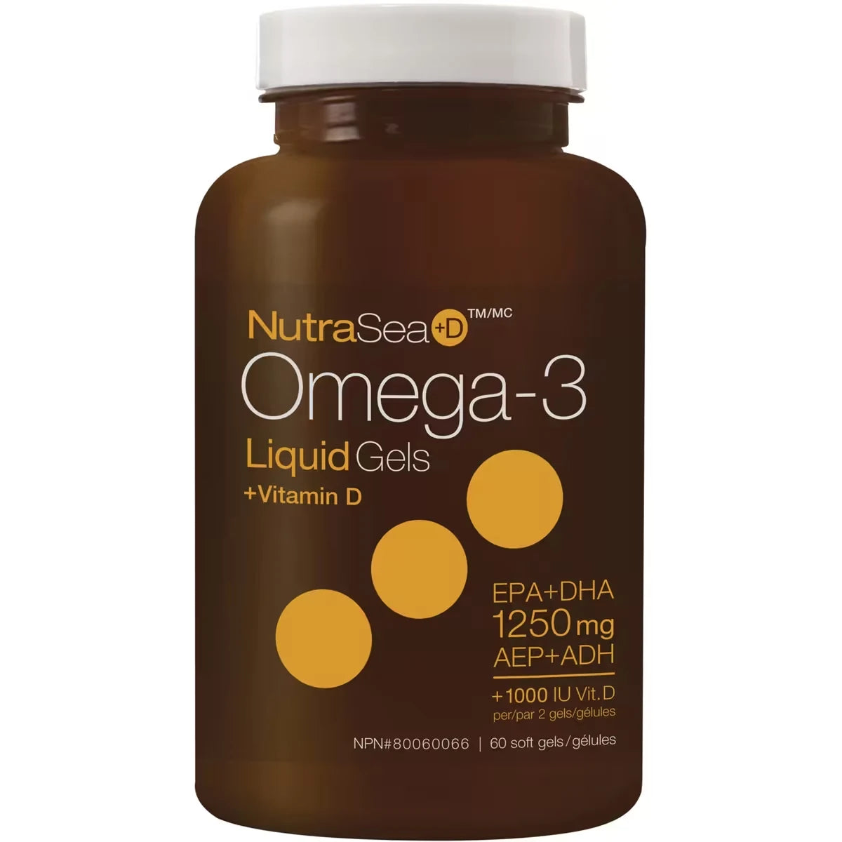 Nature's Way NutraSea+D Omega-3 Liquid Gels front package