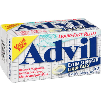 Advil Extra Strength Ibuprofen Capsules 400 mg Travel Pack 10 Liqui-Gels product image, alternate view