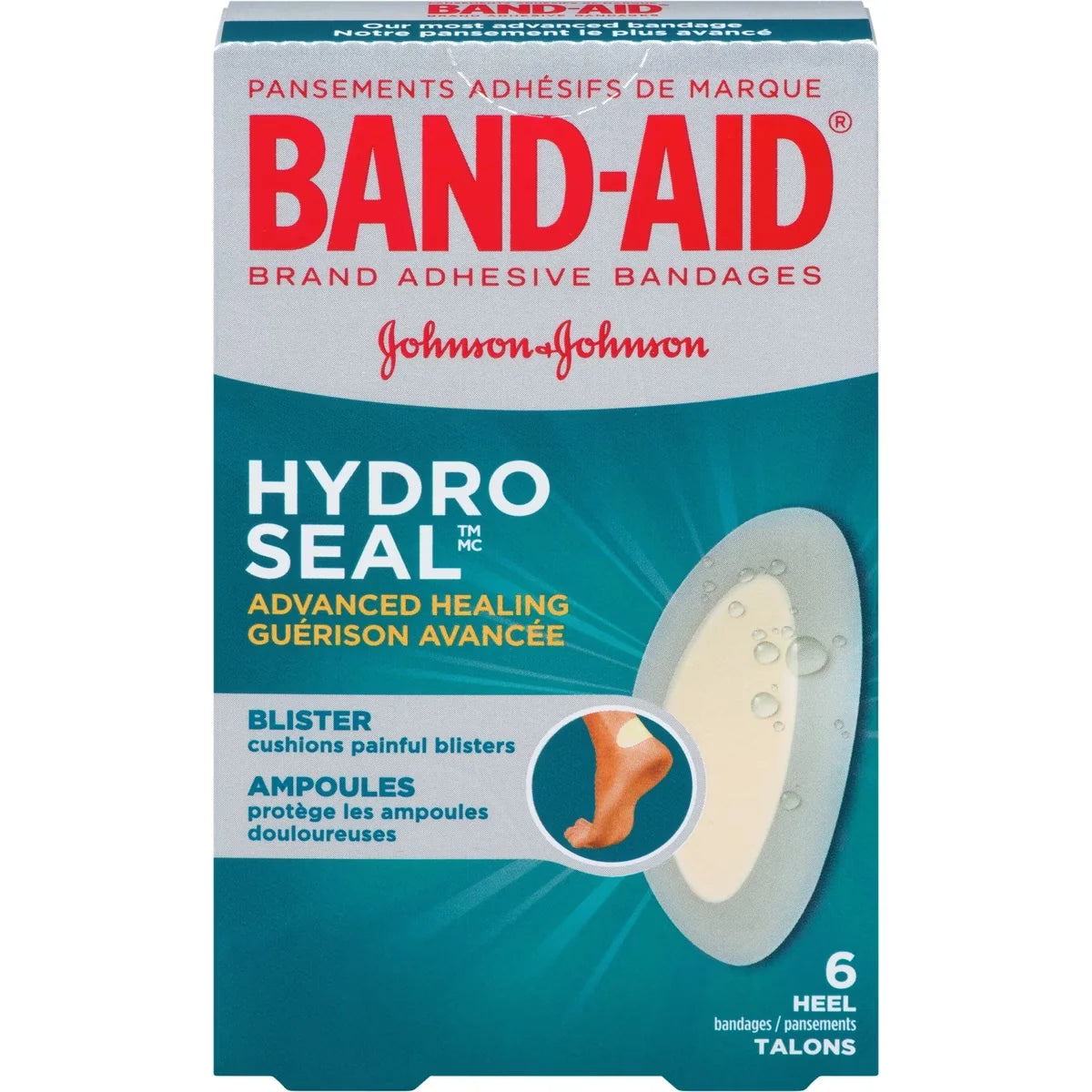 Band-Aid Hydro Seal Hydrocolloid Bandages for Heels front package