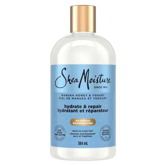 Shea Moisture SheaMoisture Manuka Honey & Yogurt Hydrate & Repair Sulfate-Free Shampoo for Damaged Wavy & Curly hair front package