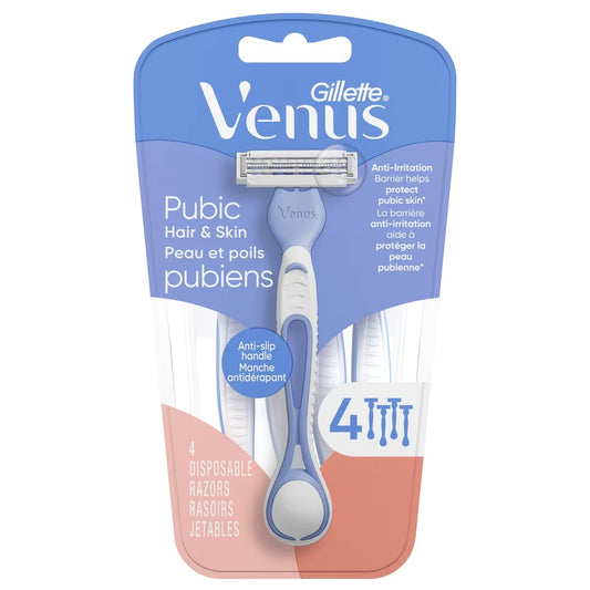 Venus Pubic Hair & Skin Women's Disposable Razors, 4ct product detail