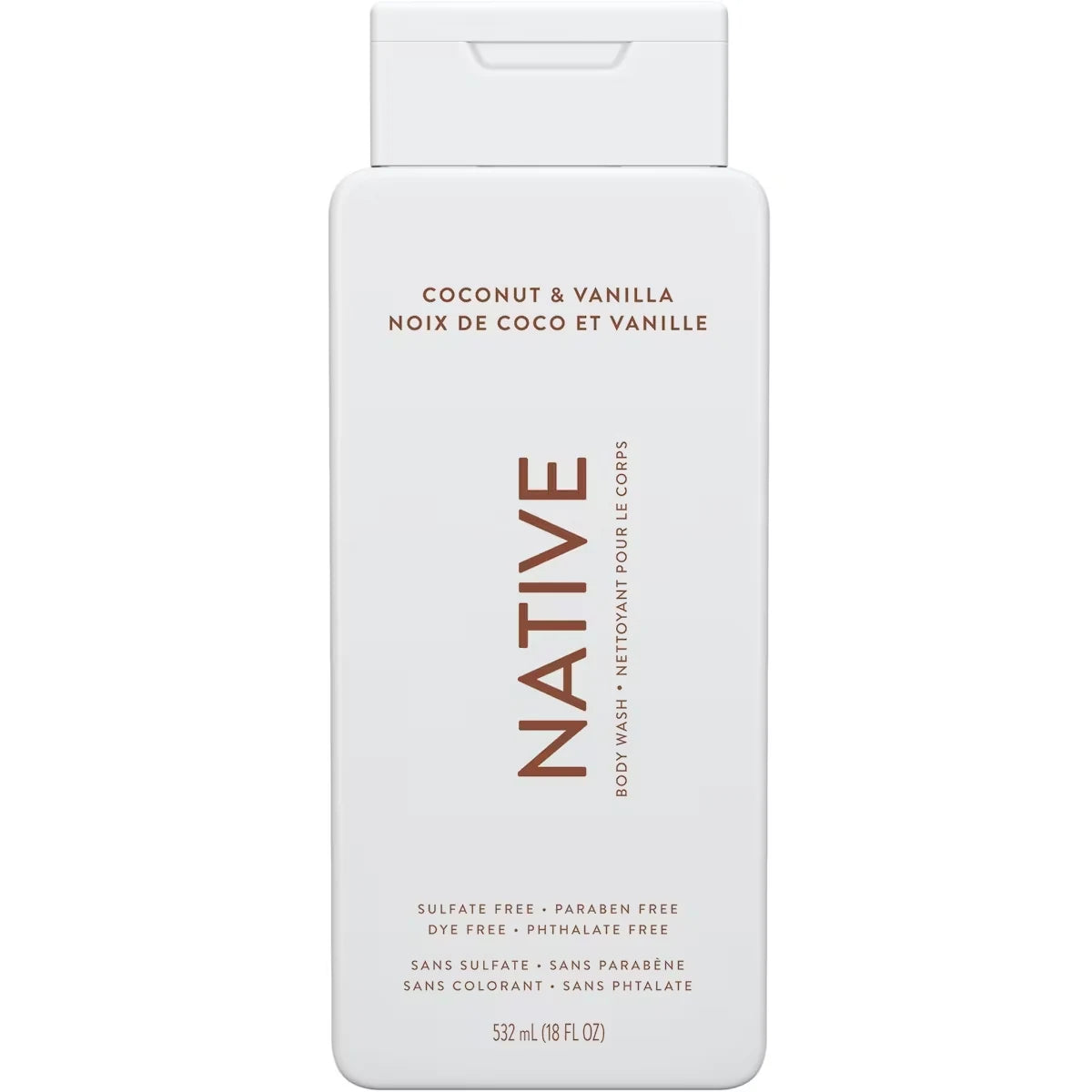 Native Body Wash Coconut & Vanilla 510g front package