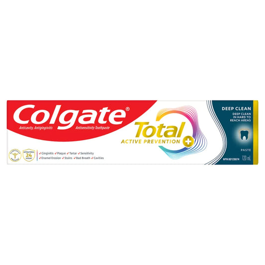 Colgate Total Active Prevention Plus Deep Clean Toothpaste front package