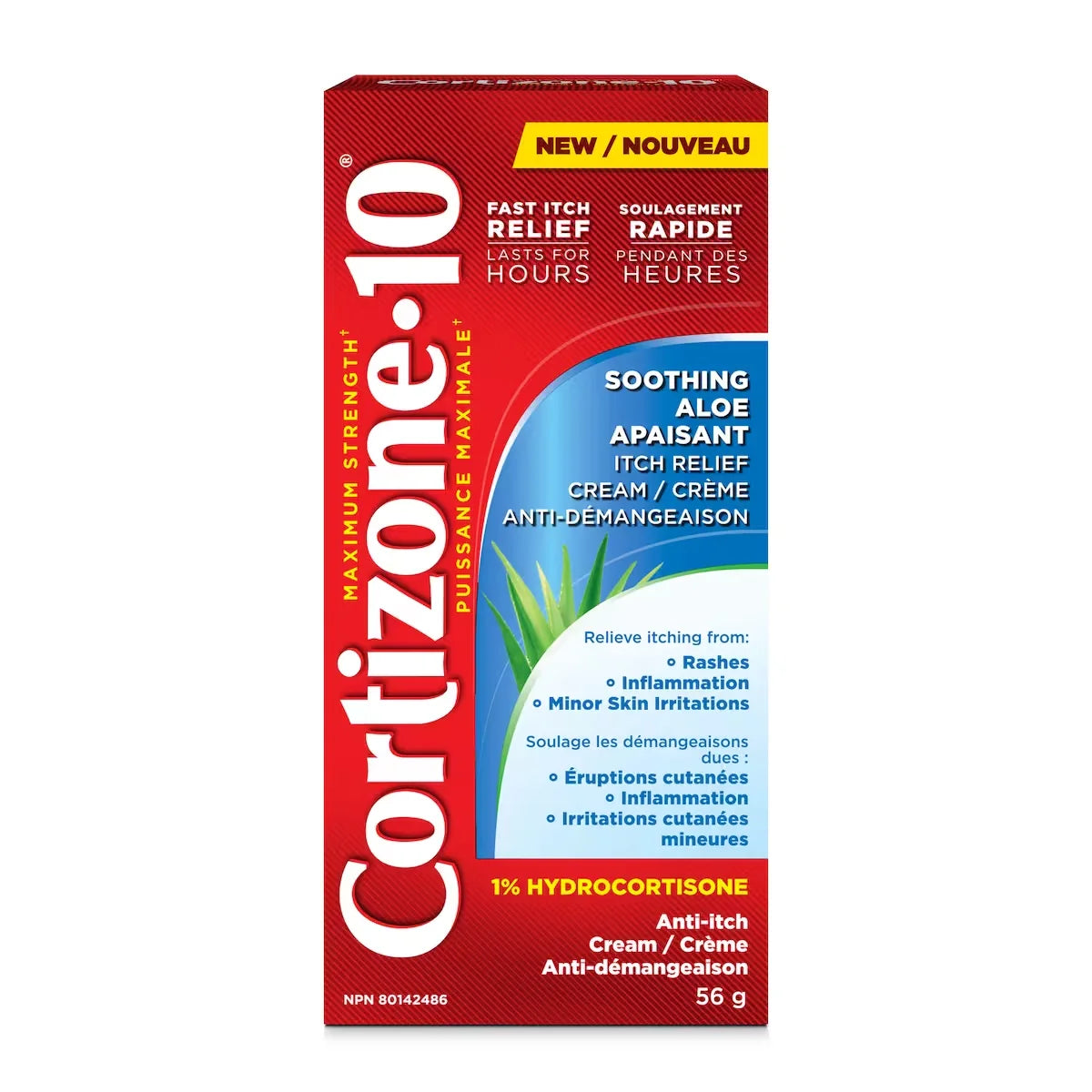 Cortizone 10 Soothing Aloe Itch Relief Cream front package