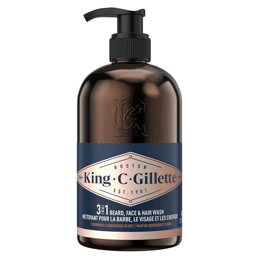 Gillette King C. 3in1 Beard, Face & Hair Wash with King C. Signature Scent, 11.8oz product image