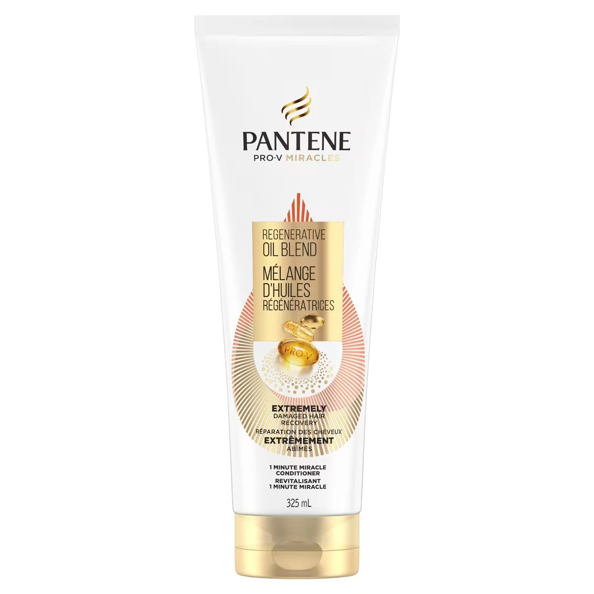 Pantene Pro-V Miracles Extreme Damage Care Regenerative Oil Blend 1 Minute Miracle Conditioner front package