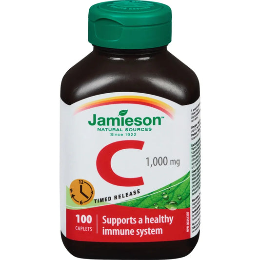 Jamieson Vitamin C 1,000 mg Timed Release Caplets front package