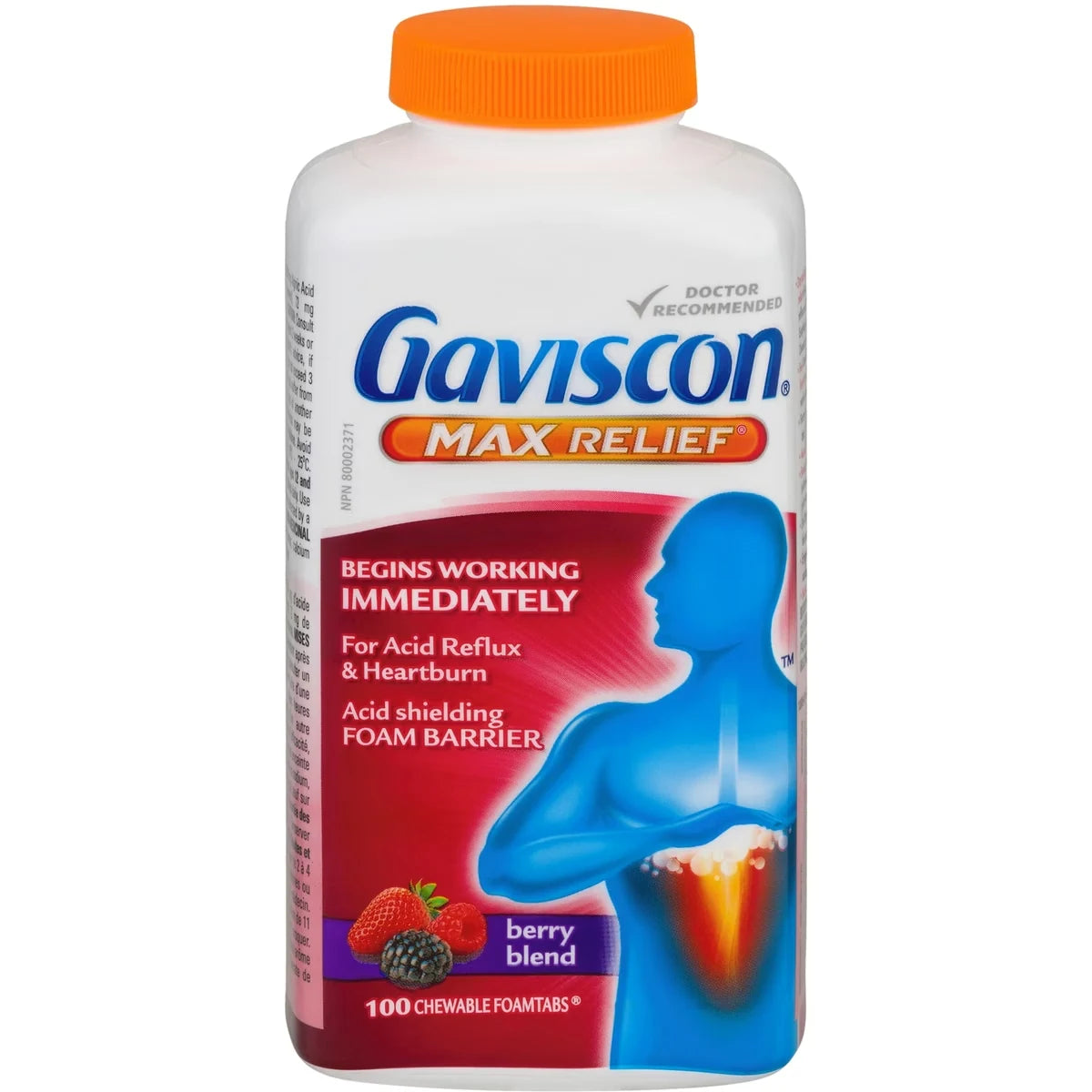 Gaviscon Max Relief Chewable Foamtabs Berry Blend product image