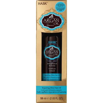 HASK Argan Oil Repairing Shine Oil Box front package