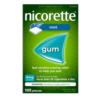Nicorette Nicotine Gum, 4 mg, Extreme Chill Mint Flavour front package