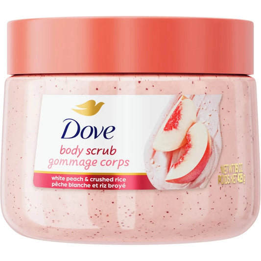 Dove Body Scrub for Visibly Silky-Smooth, 425g front package
