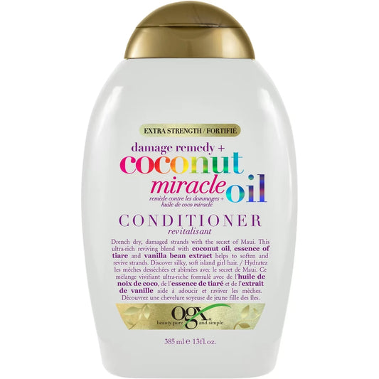 OGX Extra Strength Damage Remedy + Coconut Miracle Oil Conditioner front package