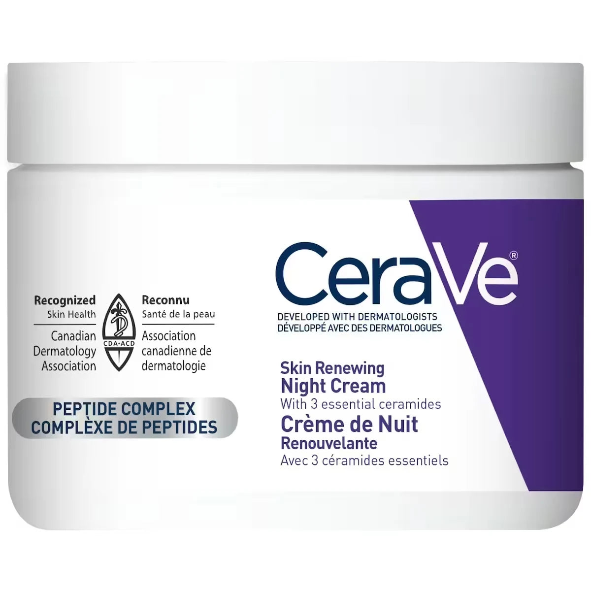 CeraVe Skin Renewing Night Cream, with Peptides & Niacinamide 48.194 g product image