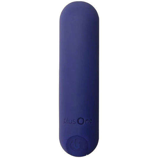 Plus One plusOne Vibrating Bullet with Finger Sleeve, Teal, Rechargeable, 10 varibale speeds, Waterproof front package