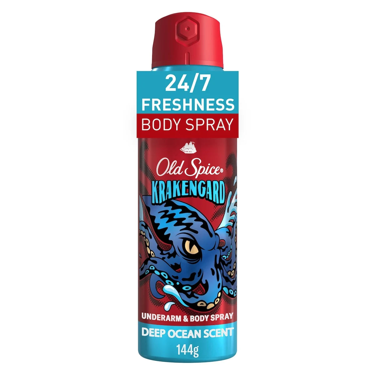 Old Spice Wild Collection Body Spray Krakengard 144g front package