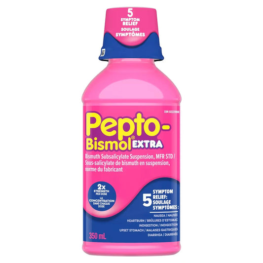 Pepto Bismol Original Extra Strength Liquid for Nausea, Heartburn, Indigestion, Upset Stomach, Diarrhea 350 mL product image