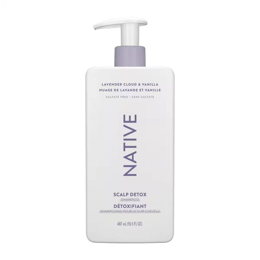 Native Lavendar Cloud & Vanilla Scalp Detox Shampoo front package