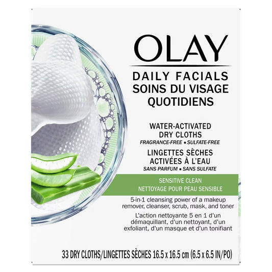 Olay Daily Facial Sensitive Cleansing Cloths w/ Aloe Extract product detail