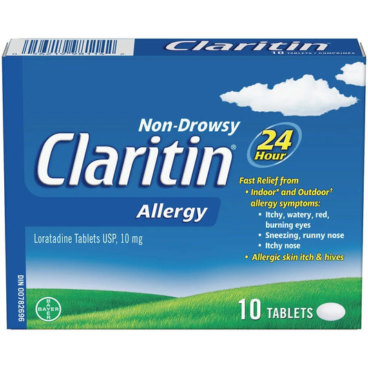 Claritin Allergy Medicine, 24-Hour Non-Drowsy Relief 10 mg, 10 Tablets product image