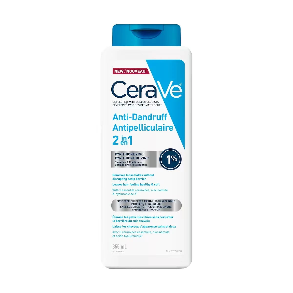 CeraVe 2-in-1 Anti-Dandruff Hydrating Shampoo and Conditioner product image