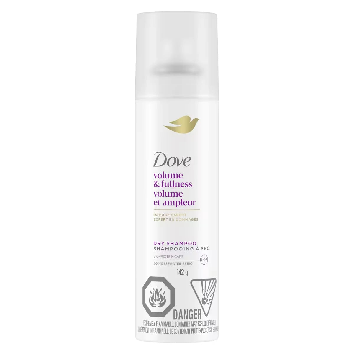Dove Dry Shampoo care for in between washes Volume & Fullness weightless formula 142 g front package