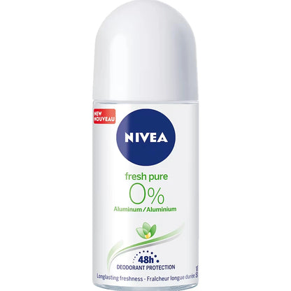 Nivea Fresh Pure 0% Aluminum 48H Roll-On Deodorant (50 Ml) front package