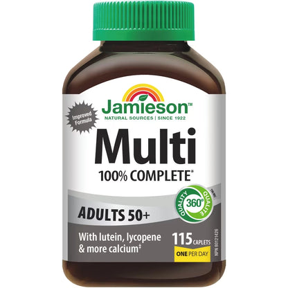 Jamieson 100% Complete Multivitamin for Adults 50+ 115 ct 115 count front package