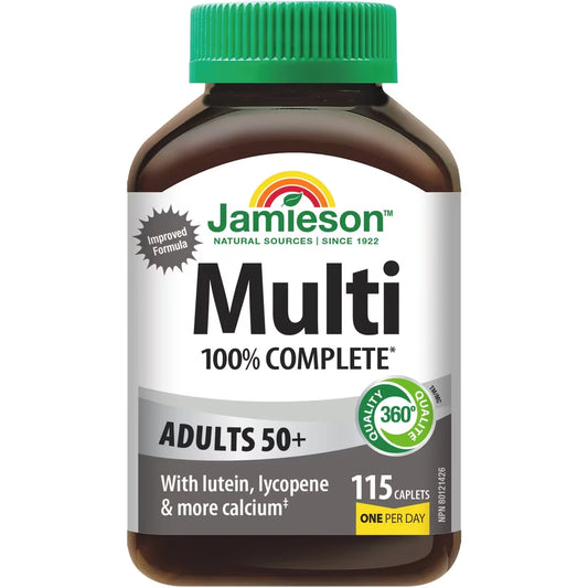 Jamieson 100% Complete Multivitamin for Adults 50+ 115 ct 115 count front package