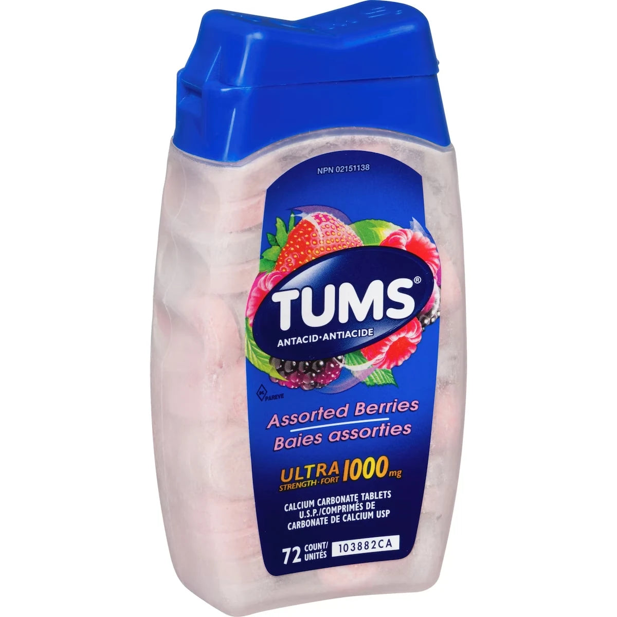 Tums Ultra Assorted Berry 72 count product detail