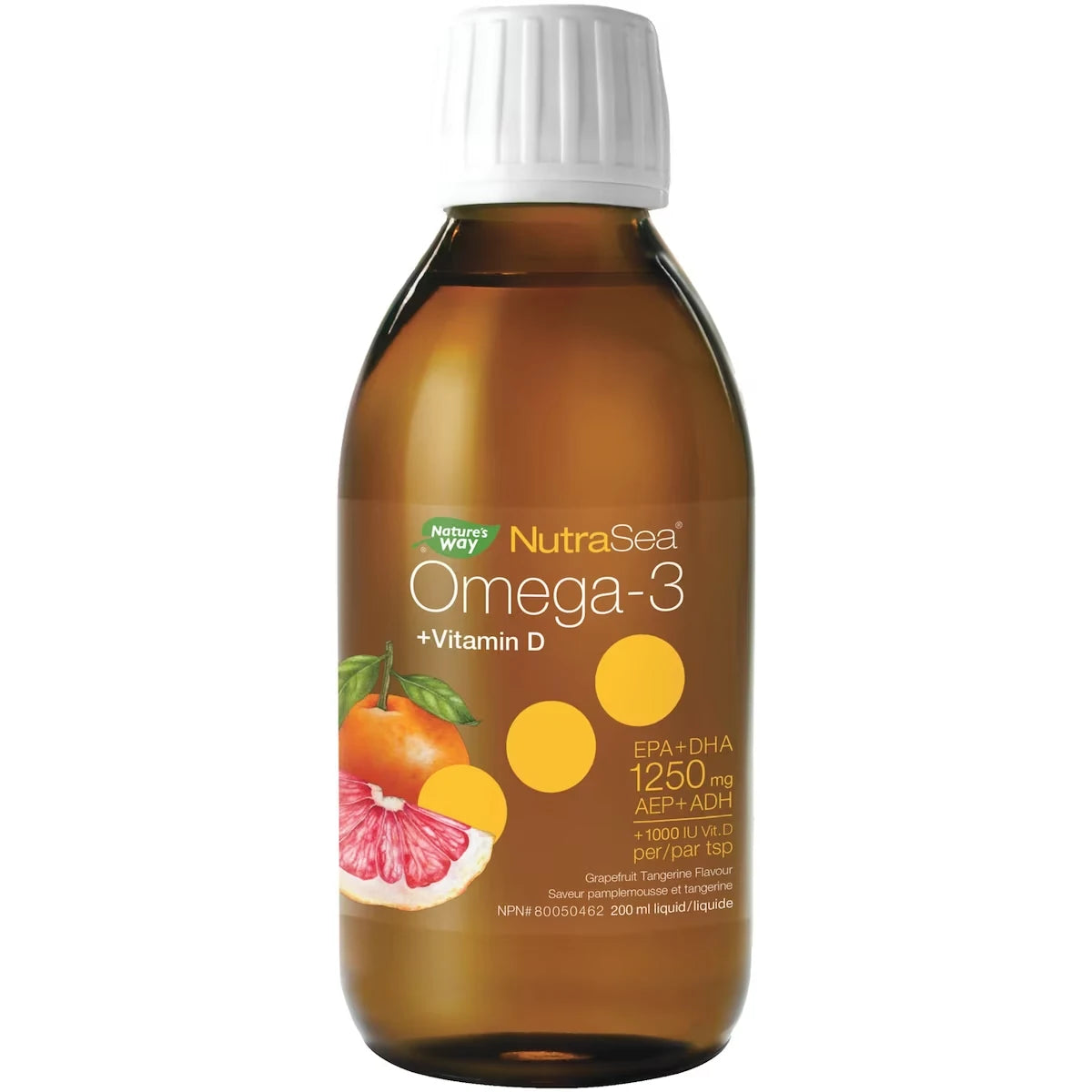 Nature's Way NutraSea+DTM Omega-3, Grapefruit Tangerine front package
