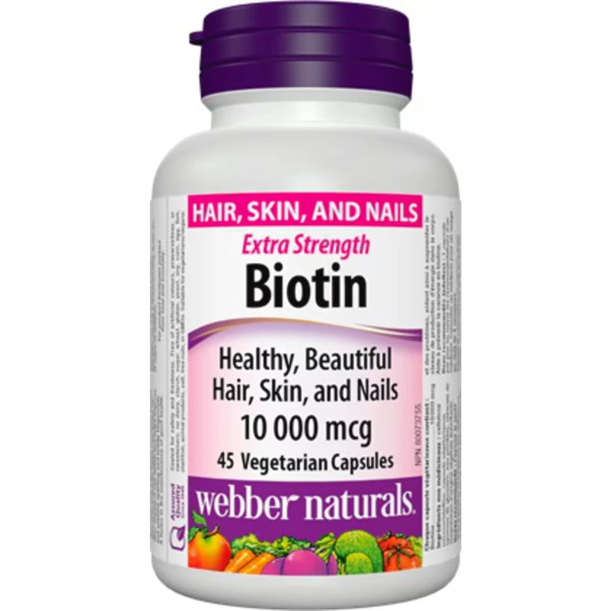 Webber Extra Strength Biotin 10,000 mcg front package