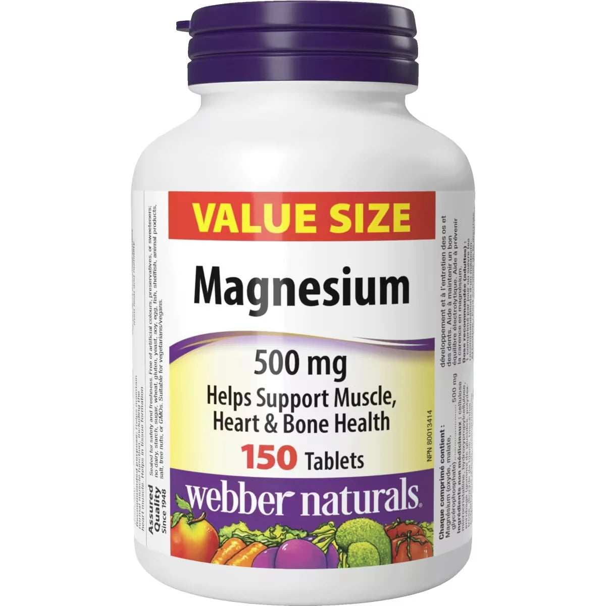 Webber Magnesium 500 mg front package