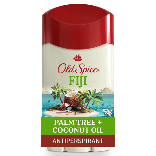 Old Spice Invisible Solid Antiperspirant Deodorant for Men Fiji with Palm Tree Scent Inspired by Nature 73 g front package