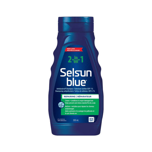 Selsun Blue 2-In-1 Anti-Dandruff Shampoo and Conditioner, 300mL front package