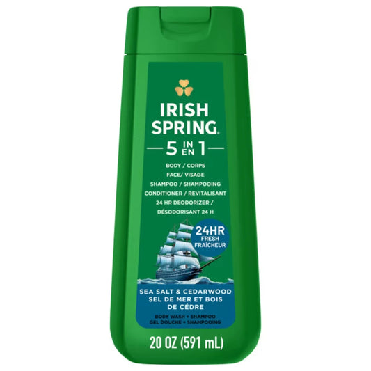 Irish Spring 5 in 1 Body Wash, Sea Salt & Cedarwood Scent product image