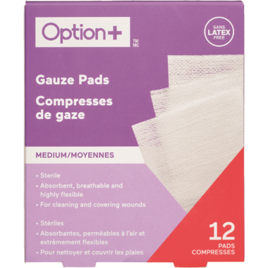 Option Plus Gauze Pads - 12 Pads