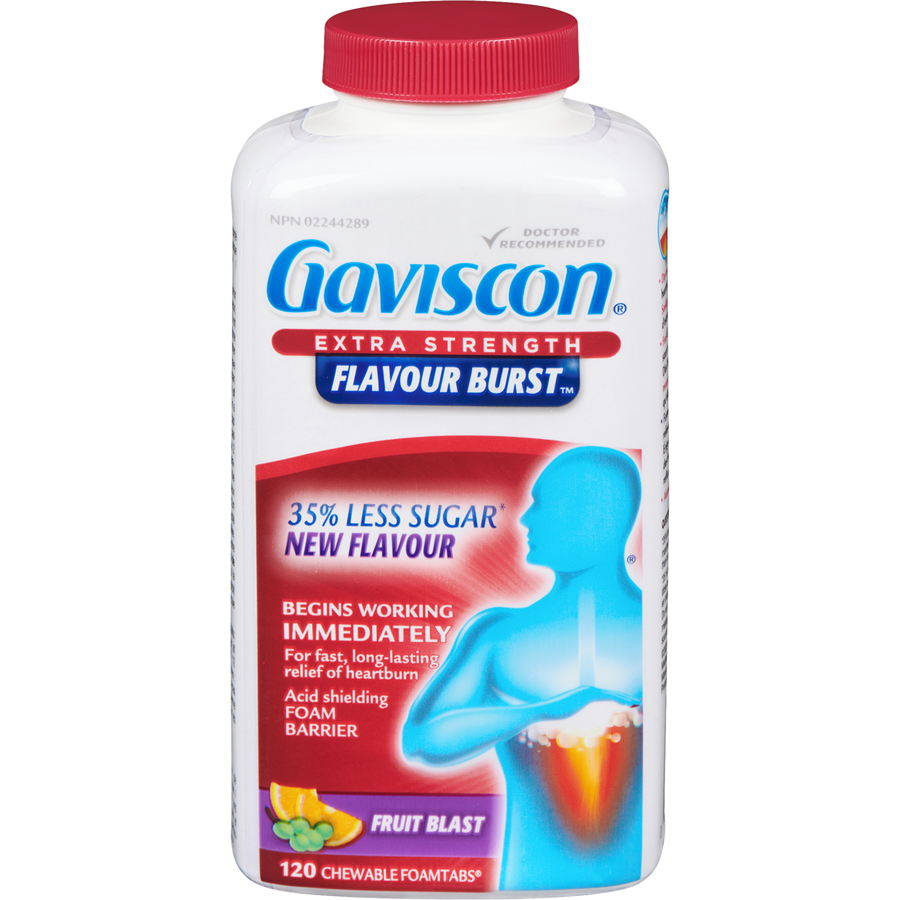 Gaviscon Extra Strength Chewable Foamtabs Peppermint with Cooling Action