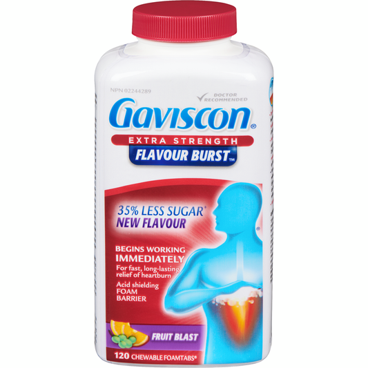 Gaviscon Extra Strength Chewable Foamtabs Peppermint with Cooling Action