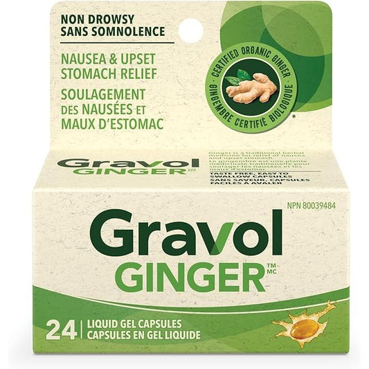 Gravol Ginger Non-Drowsy Liquid Gel Capsules