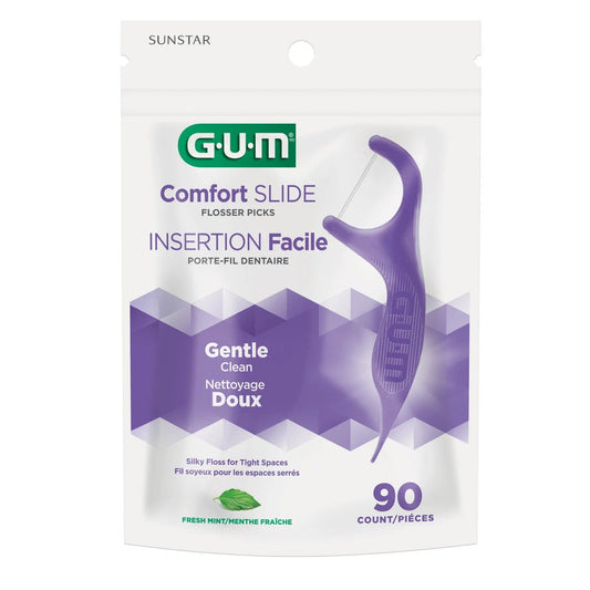 Gum Comfort Slide Flossers, Mint - 90Ct