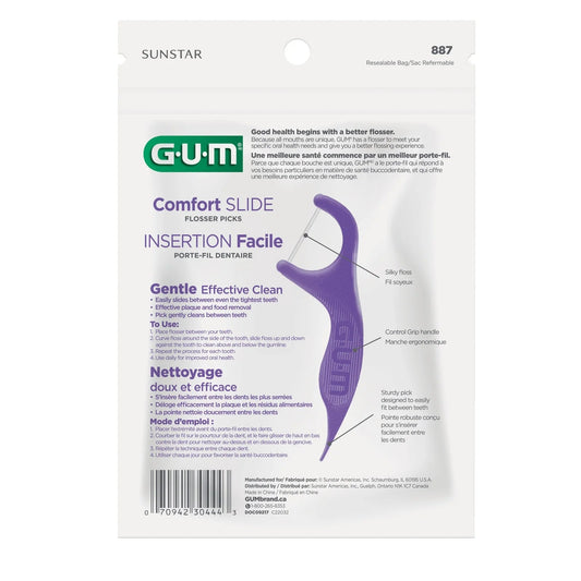 GUM DualTechnique 2-IN-1 Flossers, Fresh Mint, 50 count