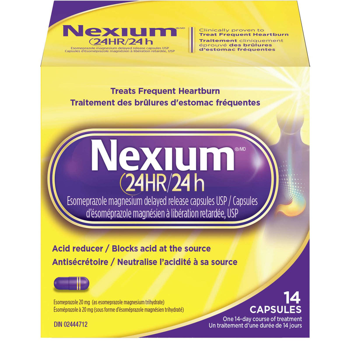 Nexium 20 mg, capsule, paquet de 14