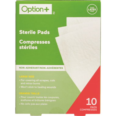 option sterile pads 10 pads