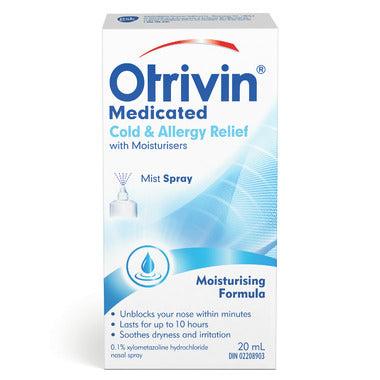 Otrivin Medicated Cold & Allergy Relief W/Moisturizers Spray