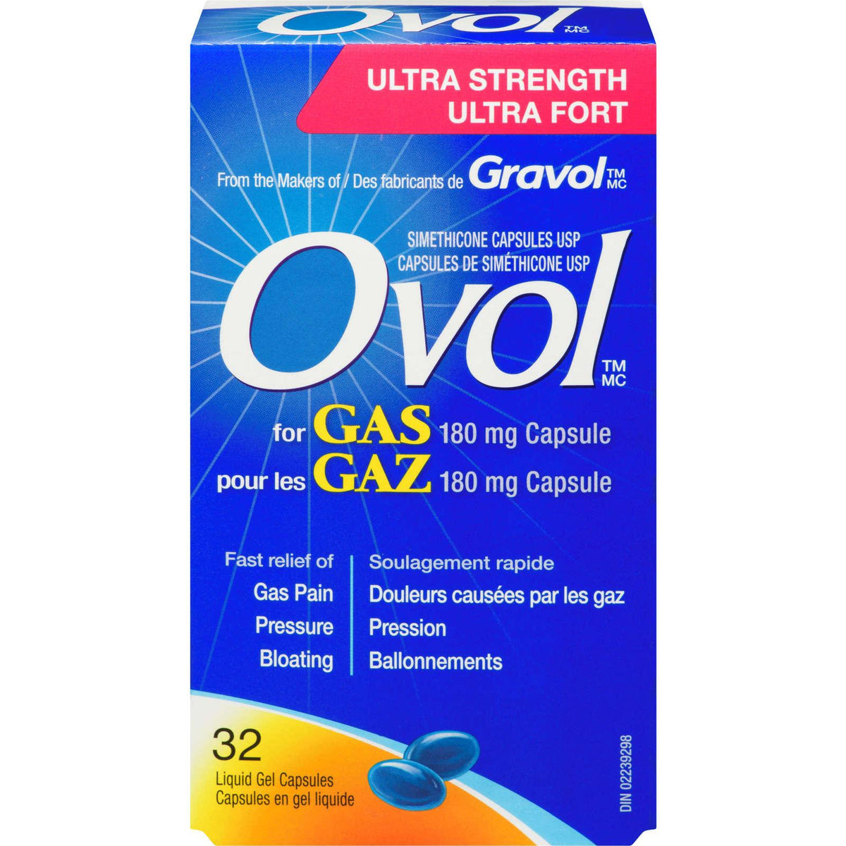 Ovol Ultra Strength Anti-Gas Liquid Gel