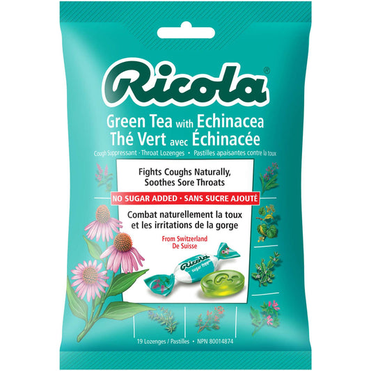 Ricola Green Tea with Echinacea Lozenge 19 pack - sugar free