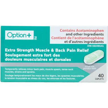 Option Plus Extra Strength Muscle & Back Pain Relief